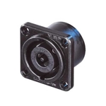 Neutrik NL8MPRXX-BAG, 8 pole male chassis connector, black metal square.  Replaces NL8MPR-BAG