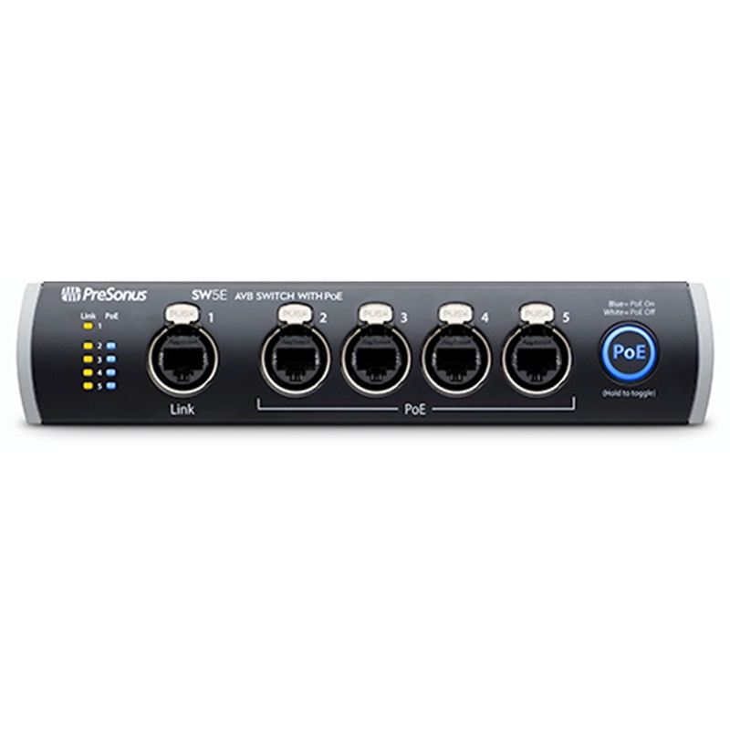 SE Systems - PreSonus SW5E, 5-Port AVB Switch with PoE
