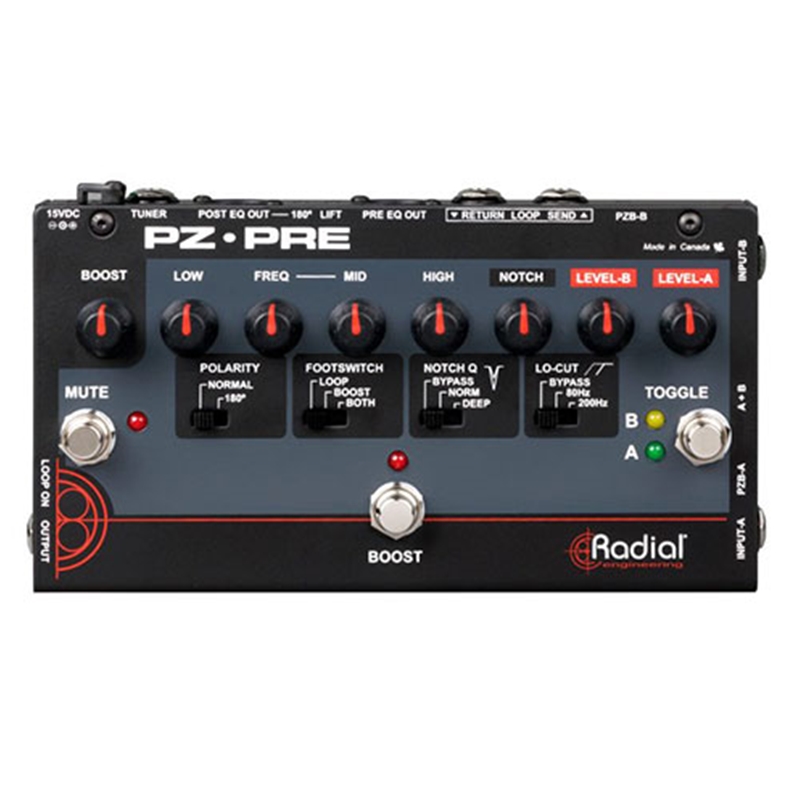 SE Systems Radial PZPre, Acoustic instrument preamp, dual input w