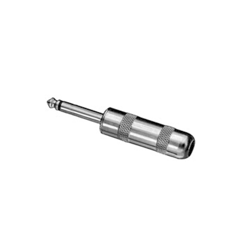 Switchcraft 280F 1/4" TS Instrument Plug (5-Pack) – Mono Connector With Rubber Flex Relief, Made In USA