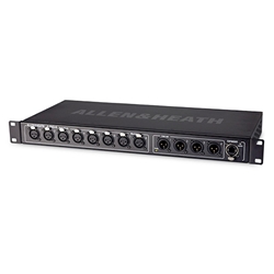 Allen & Heath AR2-84-BLK, 8in x 4out Remote AudioRack, dSNAKE I/O for expansion, 1 RU, 48kHz