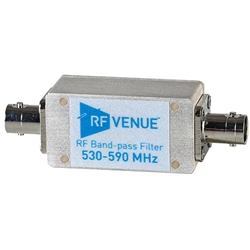 RF Venue BPF530T590, RF Venue band-pass filter, Frequency Band (530-590 MHz).
