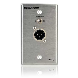 Clear-Com WP-2, Encore Intercom Wall plate: 2Ch Switched with 3-pin XLR