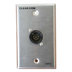 Clear-Com WP-6, Encore Intercom Wall plate: 2Ch 6-pin for RS-702-style beltpacks