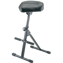 K&M 14047, Stool w/Pneumatic Height Adjustment, Black leather