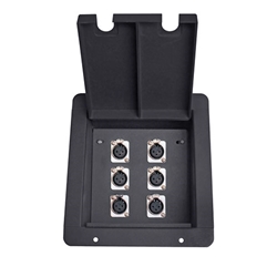 Elite Core FB6 Recessed Floor Box with 6 XLRF