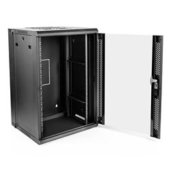 Gator Cases GRW2018509, Gator Rackworks Hinged Wall Mounted Rack; 18U, 21" Deep; Vented Glass Front Door