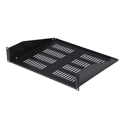 Gator Cases GRW-SHELFVNT2, Gator Rackworks Utility Shelf; 15" Deep; 2U; w/ Elongated Vent Holes