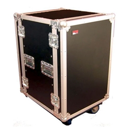 Gator Cases G-TOUR 16U CAST, ATA Wood Flight Rack Case; 16U; 17" Deep; w/ Casters