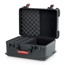 Gator Cases GTSA-MIC15, TSA Series ATA Molded Polyethylene Case with  Drops for Up to (15) Microphones