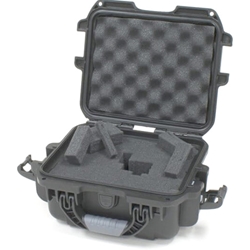 Gator Cases GU-0705-03-WPDF, Black Waterproof Injection molded case, 7.4" x 4.9" x 3.1". DICED FOAM