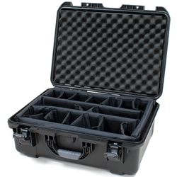 Gator Cases GU-2014-08-WPDV, Black waterproof case, 20" x 14" x 8". INTERNAL DIVIDER SYSTEM