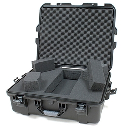 Gator Cases GU-2217-08-WPDF, Black waterproof injection molded case, 22" x 17" x 8.2". DICED FOAM