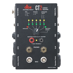 DBX CT2, Cable tester with many common connectors