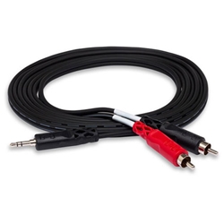 Hosa CMR-206, Stereo Breakout, 3.5 mm TRS to Dual RCA, 6 ft