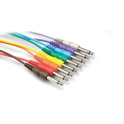 Hosa CPP-845, Unbalanced Patch Cables, 1/4 in TS to Same, 1.5 ft
