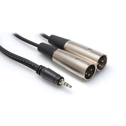 Hosa CYX-402M, Stereo Breakout, 3.5 mm TRS to Dual XLR3M, 2 m