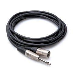 Hosa HPX-005, Pro Unbalanced Interconnect, REAN 1/4 in TS to XLR3M, 5 ft
