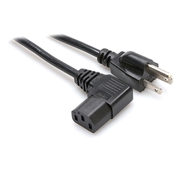 Hosa PWC-141.5R, Power Cord, Right-angle IEC C13 to NEMA 5-15P, 1.5 ft