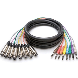 Hosa STX-804F, Balanced Snake, XLR3F to 1/4 in TRS, 4 m