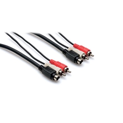 Hosa VSR-302, S-Video AV Cable, Dual RCA , 2 m