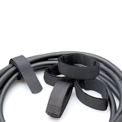 Hosa WTI-156G, Hook and Loop Organizer, Black, Center-pass Gap, 0.75 in x 12 in