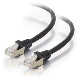 Cables2Go 28711, 100ft Cat5e Snagless Shielded Ethernet Network Patch Cable - Black