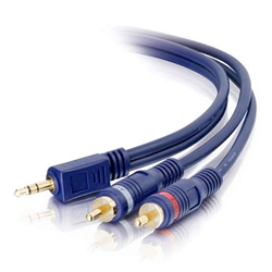 Cables2Go 40615, 12ft Velocity™ One 3.5mm Stereo Male to Two RCA Stereo Male Y-Cable