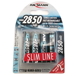ANSMANN Size AA Slimline - 2850mAh 4-Pack