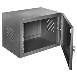 Atlas Sound 607-15, 19 inch Wide Opening Stand Alone Basic Wall Cabinet w/ Locking Front Door - 7 RU