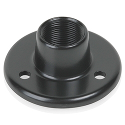 Atlas Sound AD-11BE, Surface Mount Female Mic Flange 5/8 inch-27 Thread Ebony Finish