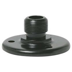 Atlas Sound AD-12BE, Surface Mount Male Mic Flange 5/8 inch-27 Thread Ebony Finish