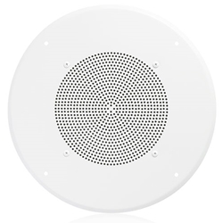 Atlas Sound HD72W, 8" In-Ceiling Speaker with 4-Watt 25V/70V Transformer and 62-8 Baffle