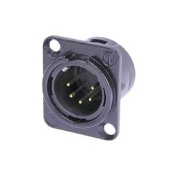 Neutrik NC5MD-L-BAG-1, 5-Pin Male Receptacle D-Size.