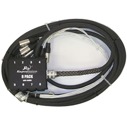Rapco-Horizon 8PK-15, Concert Series Sub Snake, 8 Channel 15 ft. Fan to Box