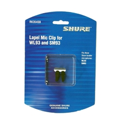 Shure RK354SB, Black Single Mount Tie-Clips for SM93 and WL93 (Contains Two)