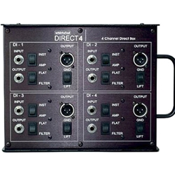 Whirlwind DIRECT4, Direct Box, transformers, 4-channel, stagebox