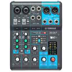 Yamaha MG06X, 6-input stereo mixer  SPX effects