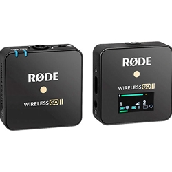 Rode Microphones Wireless GO II - Single, A Single WIGO II Transmitter along with the Dual WIGO II Receiver